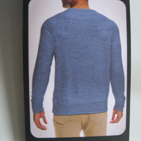 Banana Republic Men’s Waffle Crew neck pull over Sweater blue  Large (0606) - Picture 2 of 15